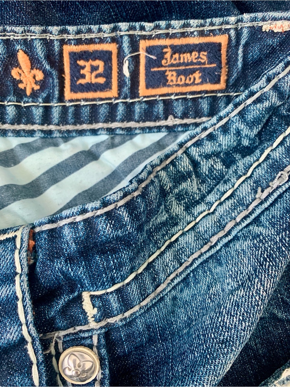 Rock Revival James Boot Cut Blue Men’s Jeans - Picture 7 of 12